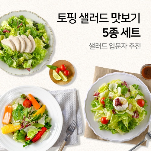 토핑 샐러드 5종 맛보기 세트